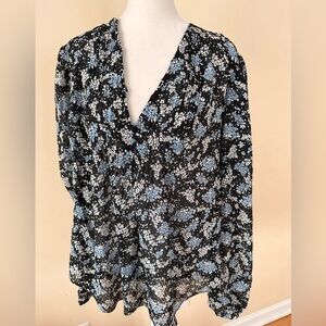 NWOT Veronica Beard Floral Silk blouse